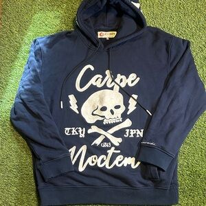 RARE Vintage Iro-Ochi Navy Blue Carpe Noctem Hoodie